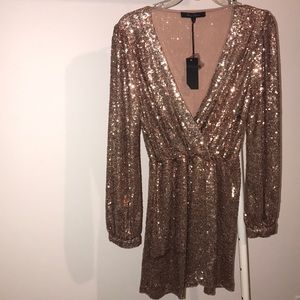 New Sequin rose gold dress